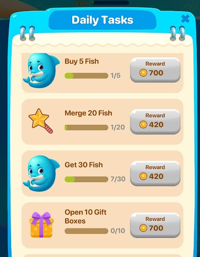Fishtopia daily tasks event