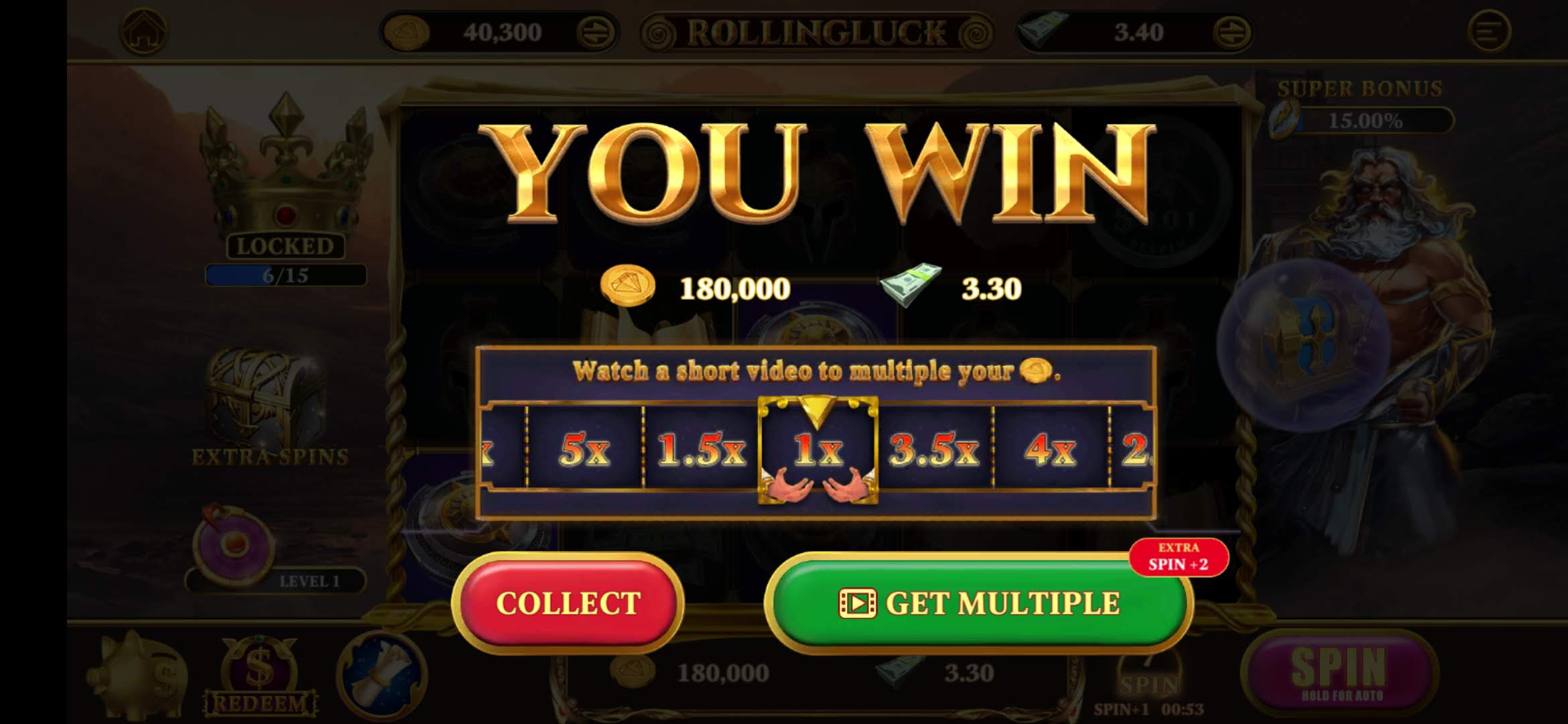 Rolling Luck App big bonus