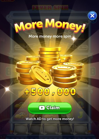 Slot Rush multiplied coin rewards
