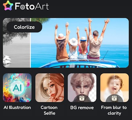 FotoArt app interface