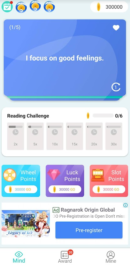 Mind Joy app interface